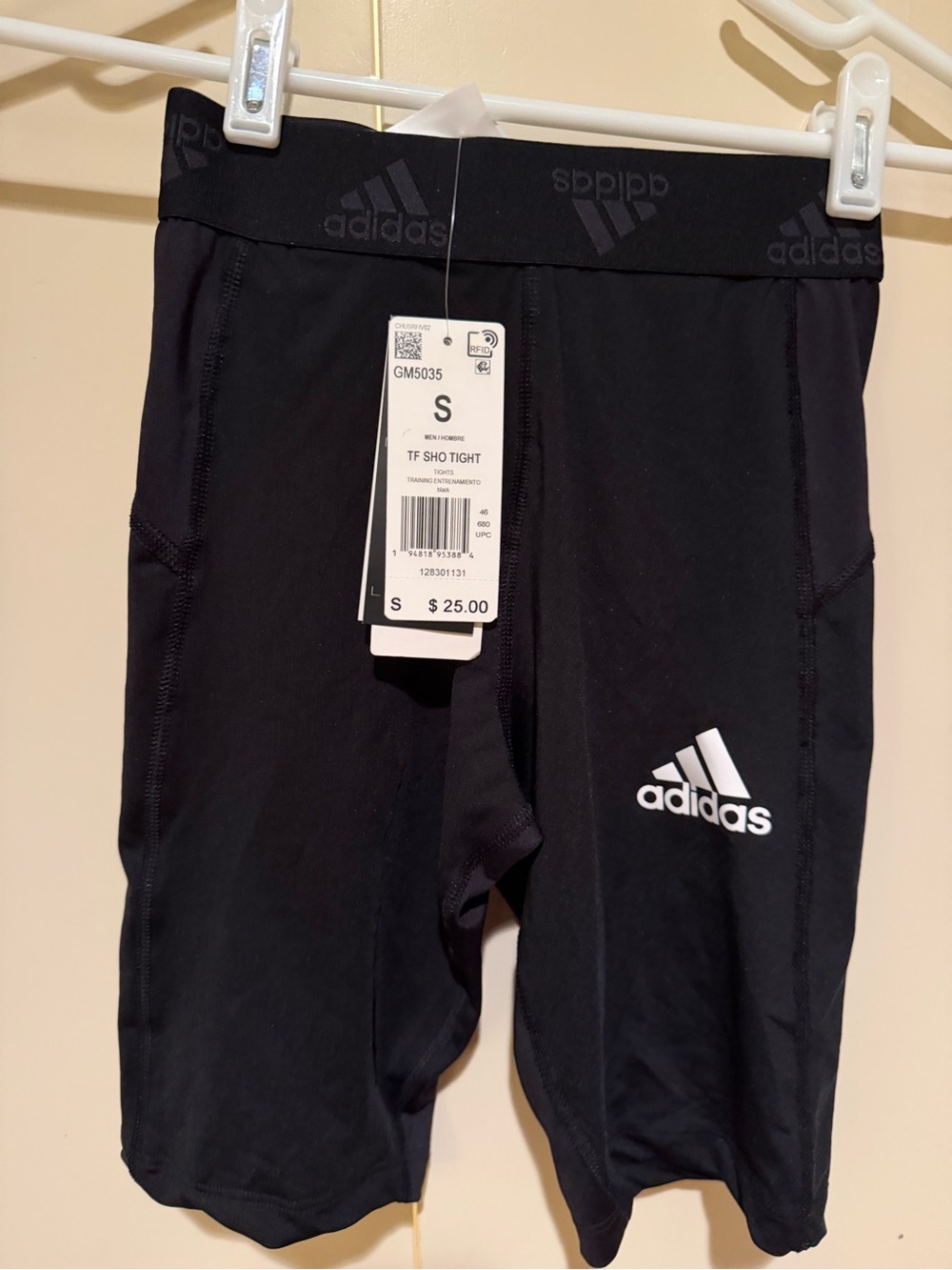 adidas Black Men's TF SHO Tight Athletic Shorts